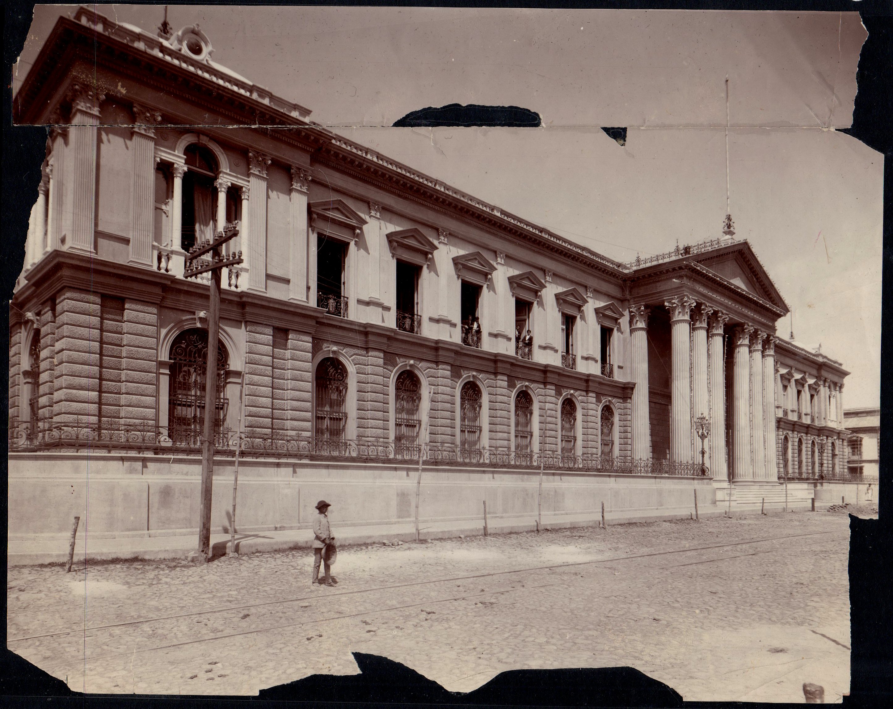 ABN Co. 1912 Photograph San Salvador National Palace with tramway tracks